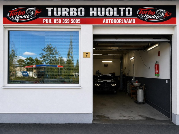 Kuva autohuoltoliikkeestä Turbohuolto Helsinki